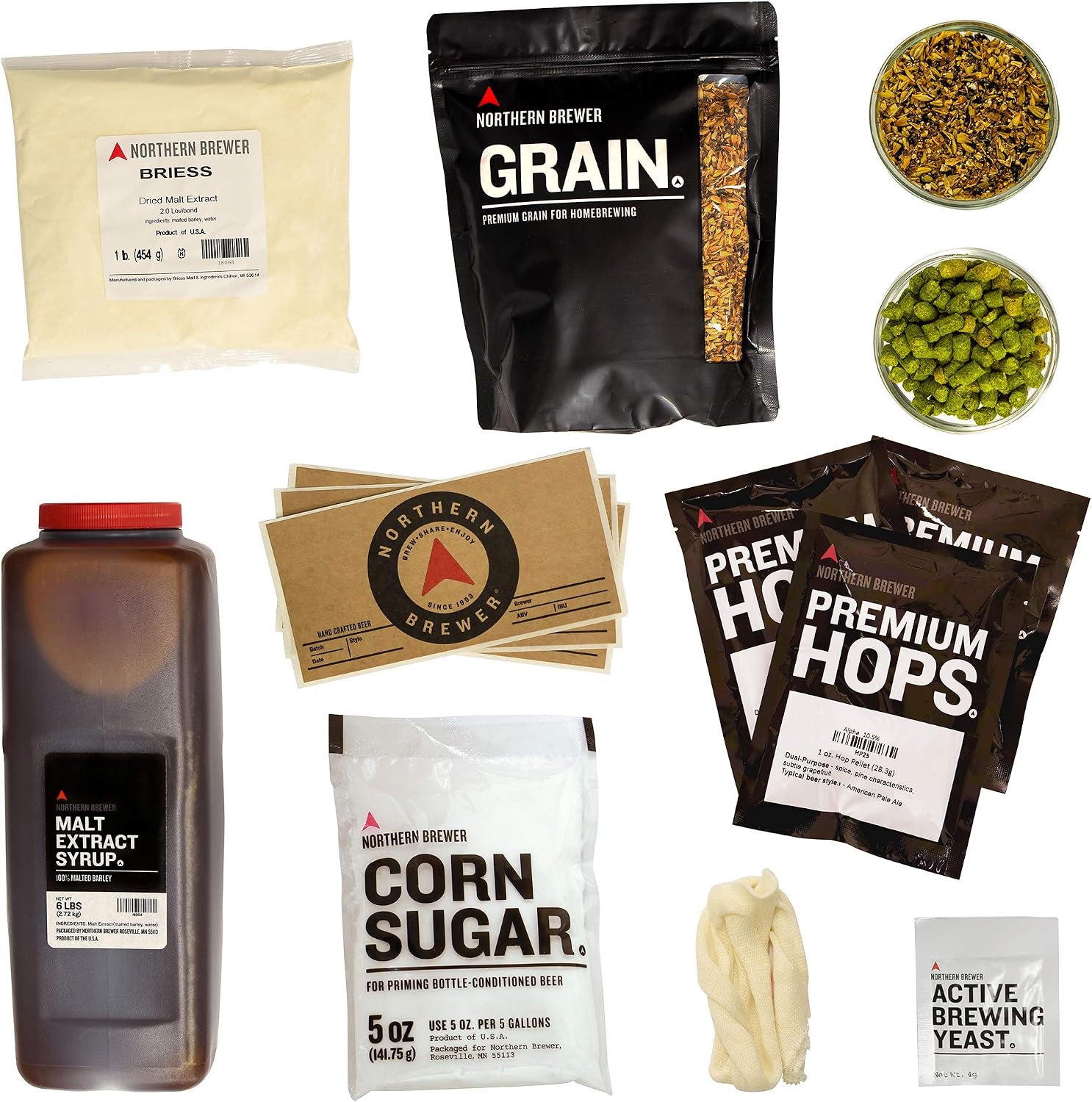 Homebrewing Starter Kit w/Equipment, Chinook IPA, 5 Gal