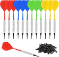 Soft Tip Darts, Bar Dart, Plastic Tip Darts Set, Attach Extra 100 Black 2BA Replacement Tips, Soft Tip Darts for
