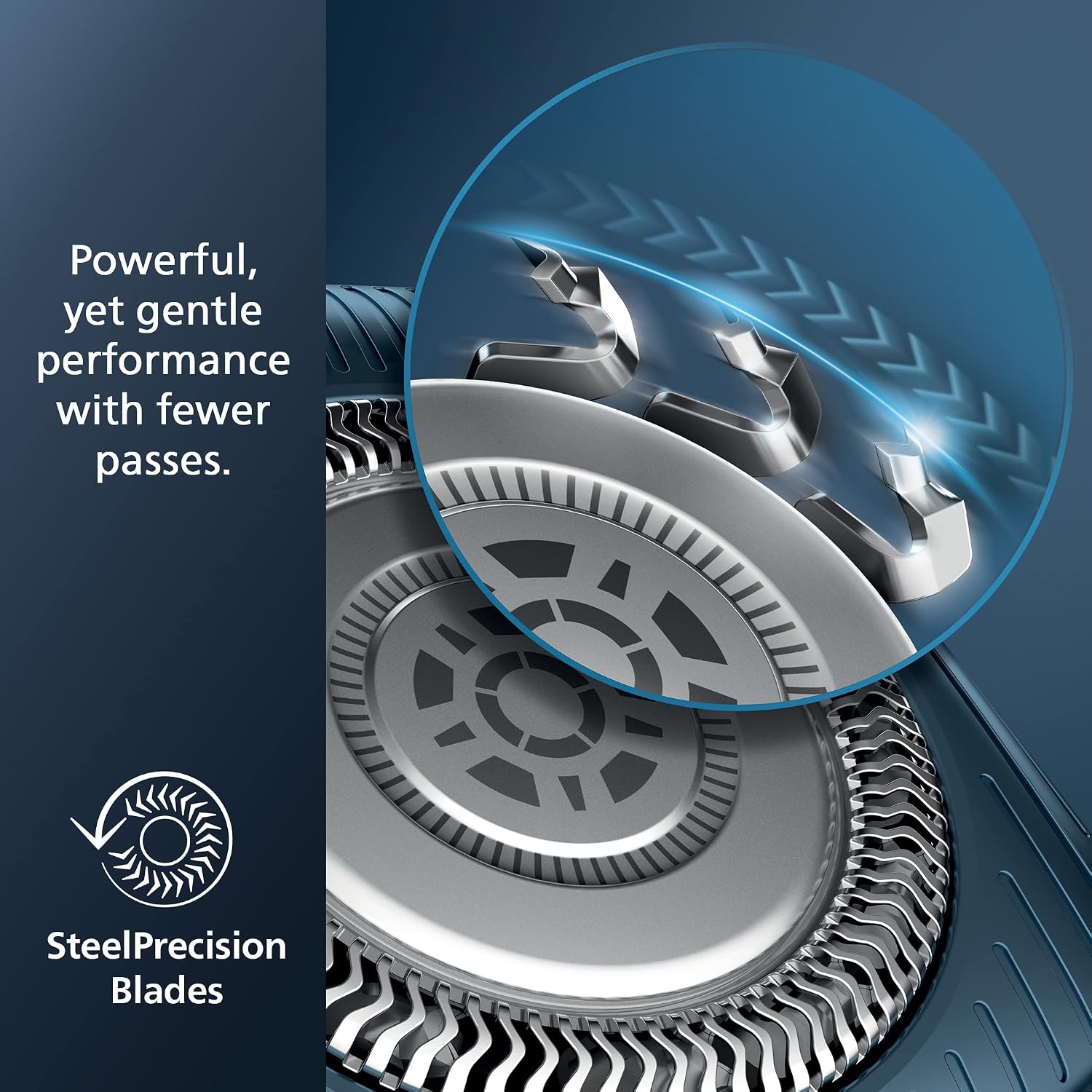 Philips Norelco 7200 Electric Shaver, Dark Chrome | 45 SteelPrecision Blades, SenseIQ Technology, Nano SkinGlide