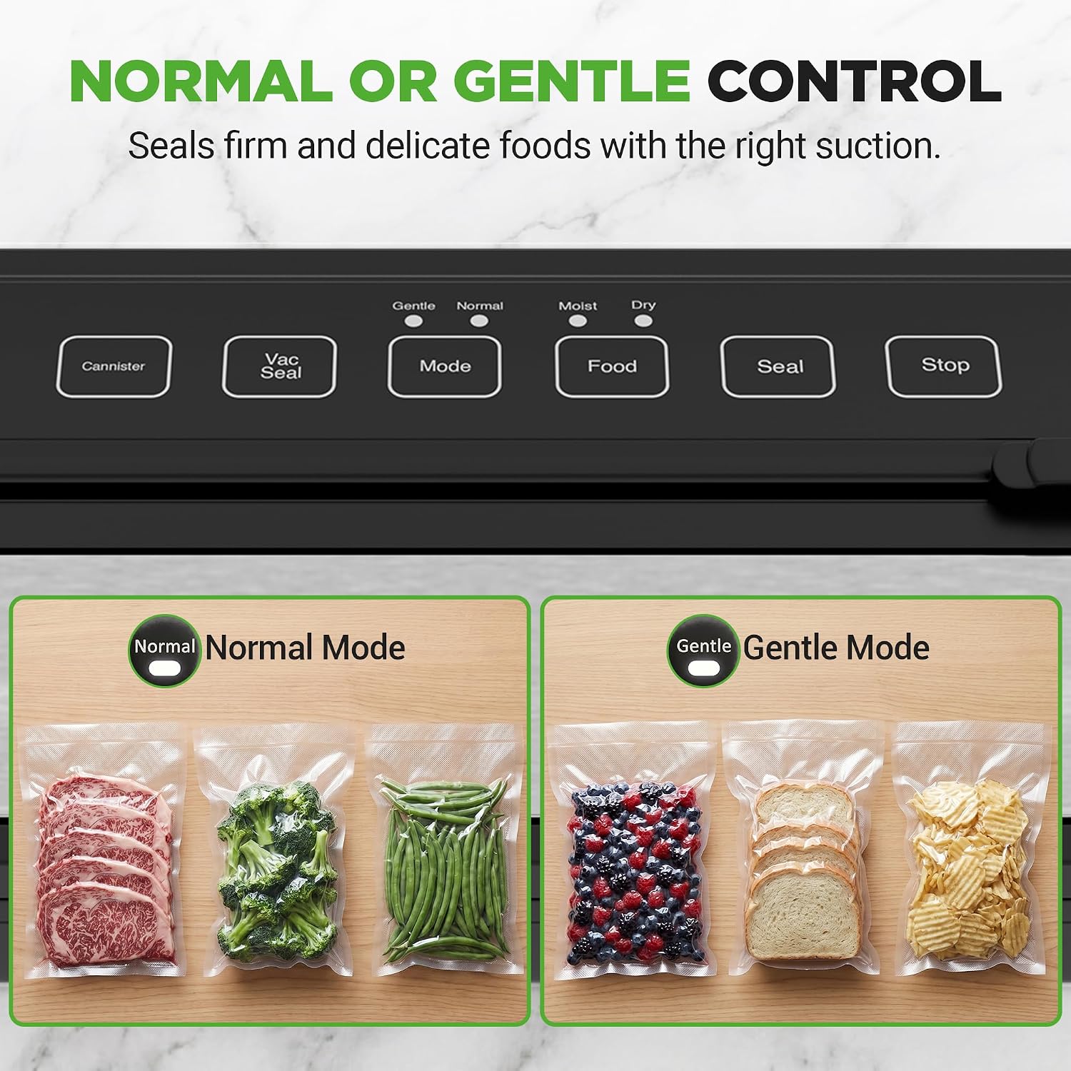 Vacuum Sealer | Automatic Vacuum Air Sealing System For Food Preservation w/ Starter Kit | Compact Design | Lab