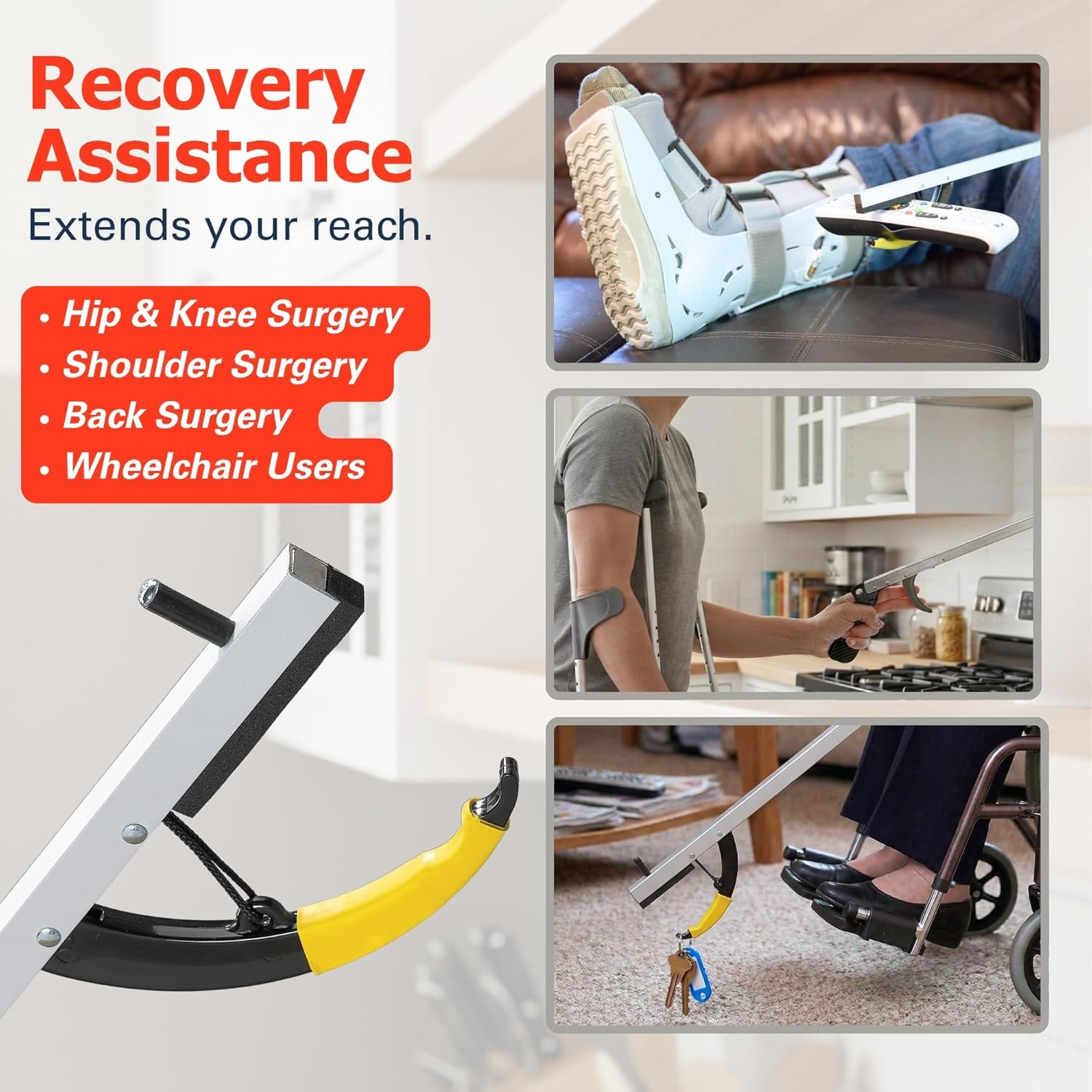 Reacher, Standard, 26", Grabber Reacher Tool, Lightweight Trash Picker Grabber & Garden Nabber, Handy Aluminum Picker