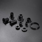 HARFINGTON 12pcs Flanged Sleeve Bearings 8.1mm Bore 10mm OD 10mm Length Nylon Bushings for Shaft, Black