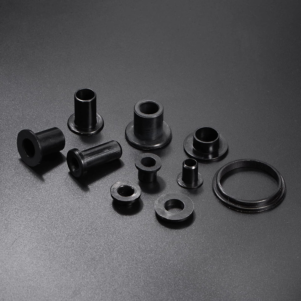 HARFINGTON 10pcs Flanged Sleeve Bearings 6.1mm Bore 8.1mm OD 6mm Length Nylon Bushings for Shaft, White
