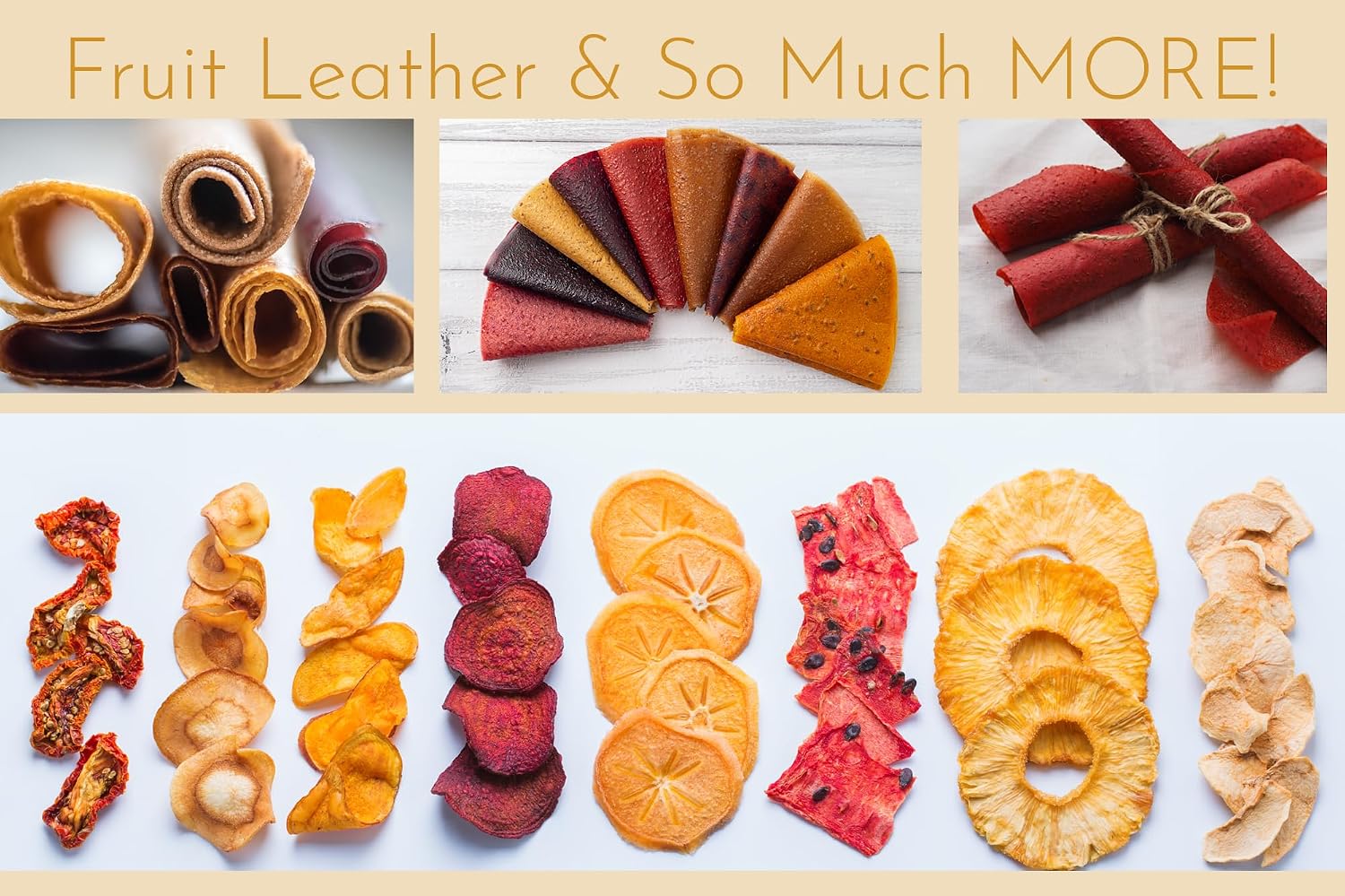4 Fruit Leather Silicone Dehydrator Sheets with EDGES - NON-Toxic for Nesco Round Dehydrators Lip Mold Hold Batter
