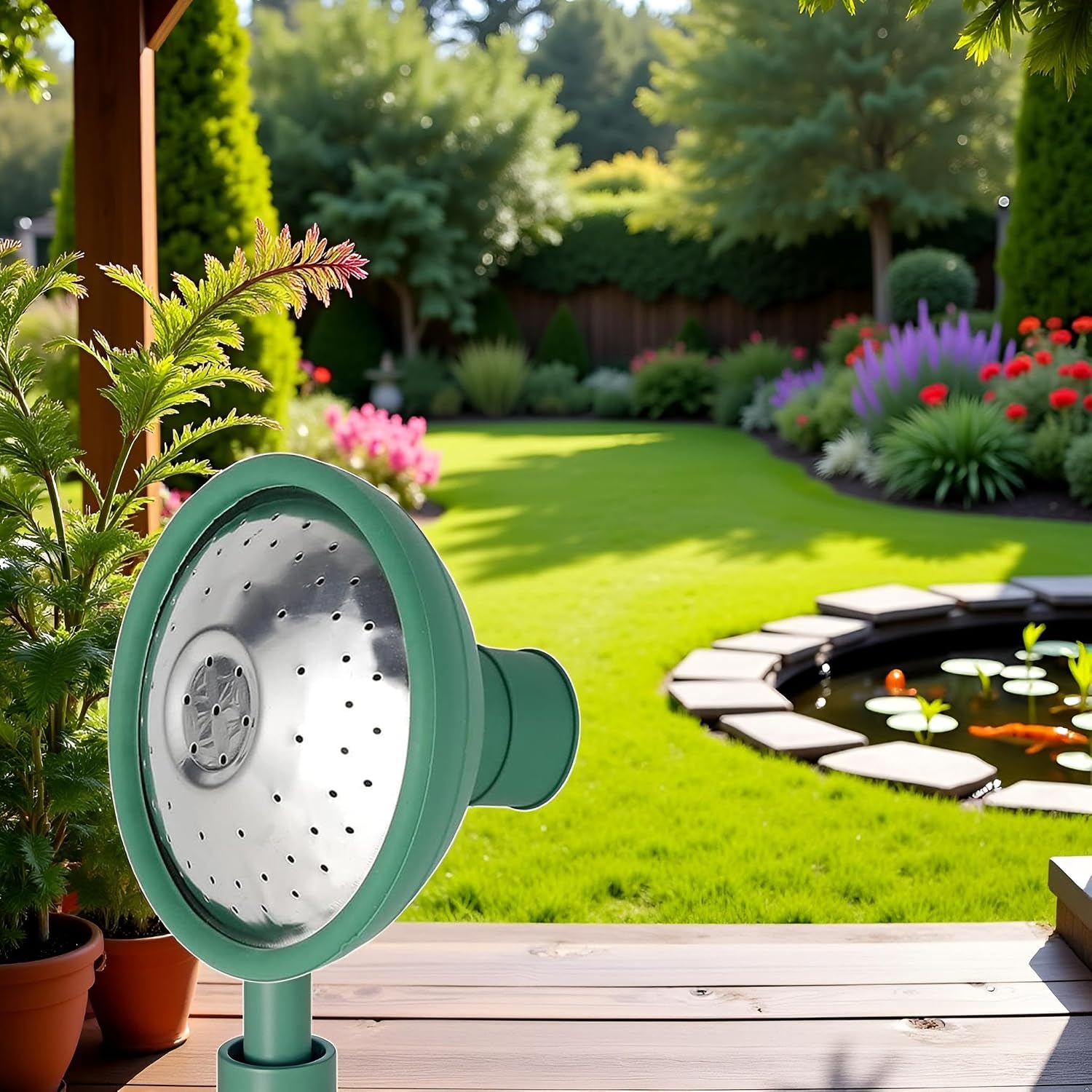Green Universal Garden Watering Can Rose Head Water Sprinkler Sprayer Fit All Watering Can Rose Spout Cover Nozzle
