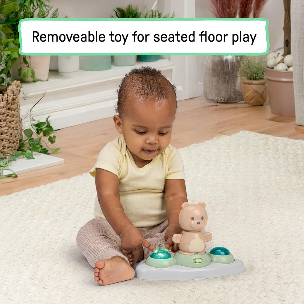 Spring & Sprout 2-in-1 Baby Activity Center Jumper and Table with Infant Toys - Ages 6 Months +, First Forest in Pink
