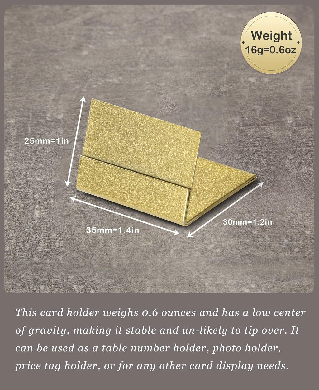 Gold Table Number Holders, Metal Place Card Stands & Picture Holders