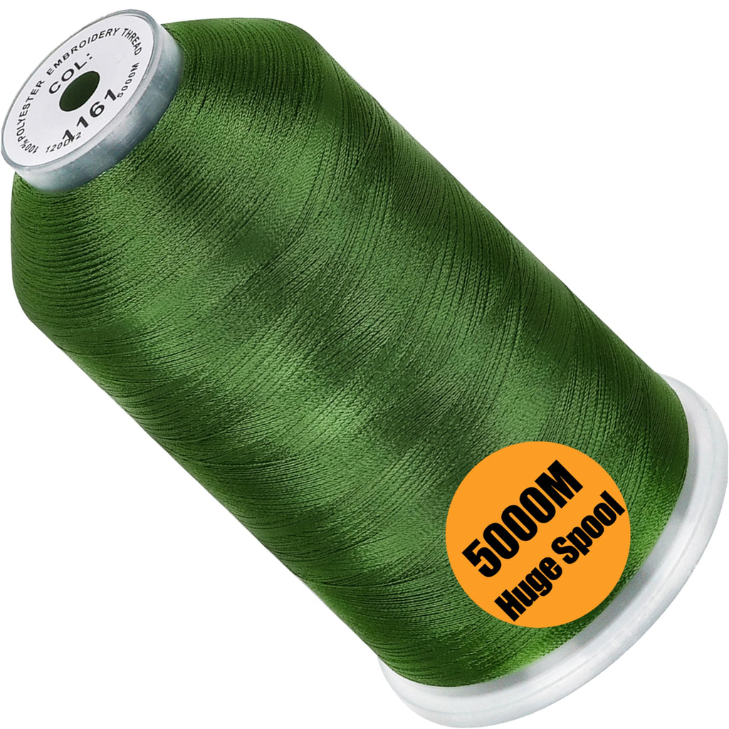 5000M Huge Spool Embroidery Machine Thread - Kelly