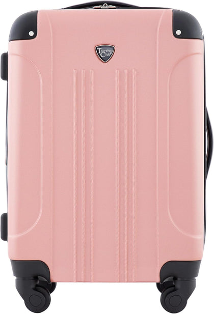 Chicago Hardside Expandable Spinner Luggage, Rose Gold, 22" Carry-On