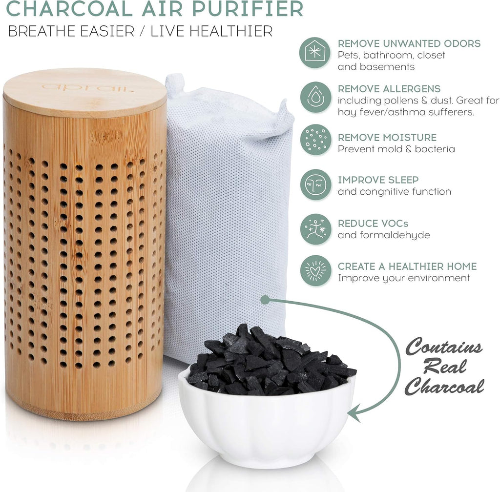 Activated Charcoal Bags - Odor Eliminator for Home - Air Purifying Bags - Bamboo Charcoal - Moisture Absorber