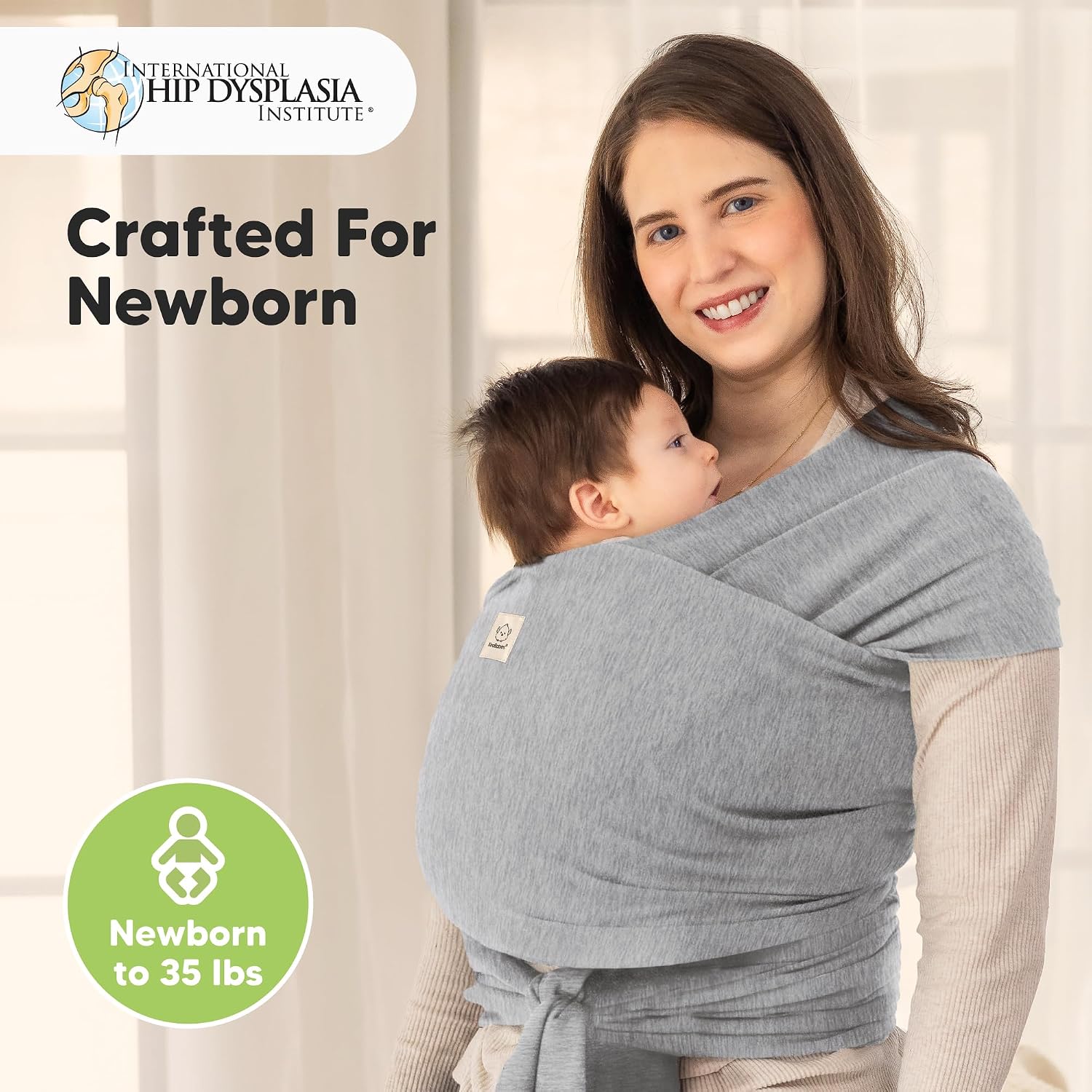Baby Wrap Carrier, All in 1 Original Baby Carrier (Classic Gray) | Newborn to Toddler Sling, Easy to Wear, Hands Free