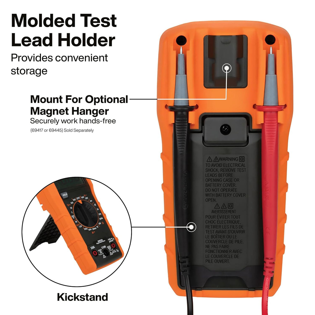 69149P Electrical Test Kit with Digital Multimeter, Non-Contact Voltage Tester and Electrical Outlet Tester, Leads