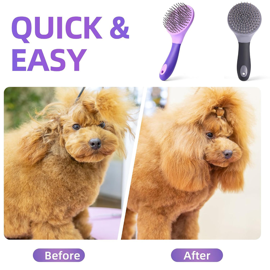 Equine Mane & Tail Combs Horse Brush Shedding Brush Grooming Tool for Horse (Purple)