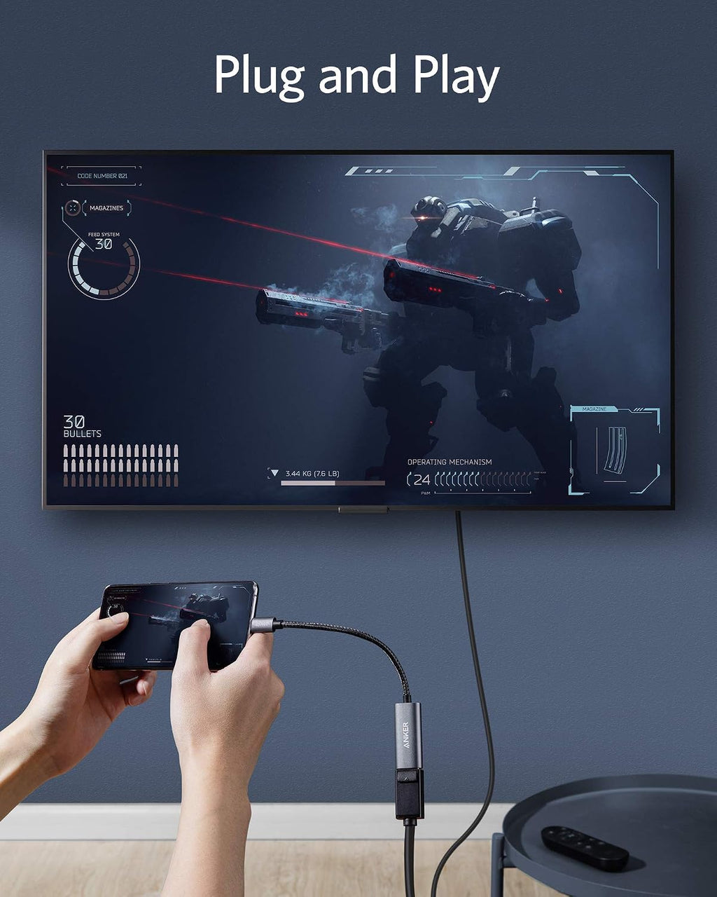 Anker USB-C to DisplayPort Adapter, Mirror or Extend up to 4K@60Hz Adapter | Aluminum, Portable, Connect to