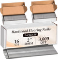 3000 Counts 16 Gauge L Cleat Flooring Nails, 2 Inch Hardwood Floor Cleats, 16ga Hardened Steel Fasteners for Flooring
