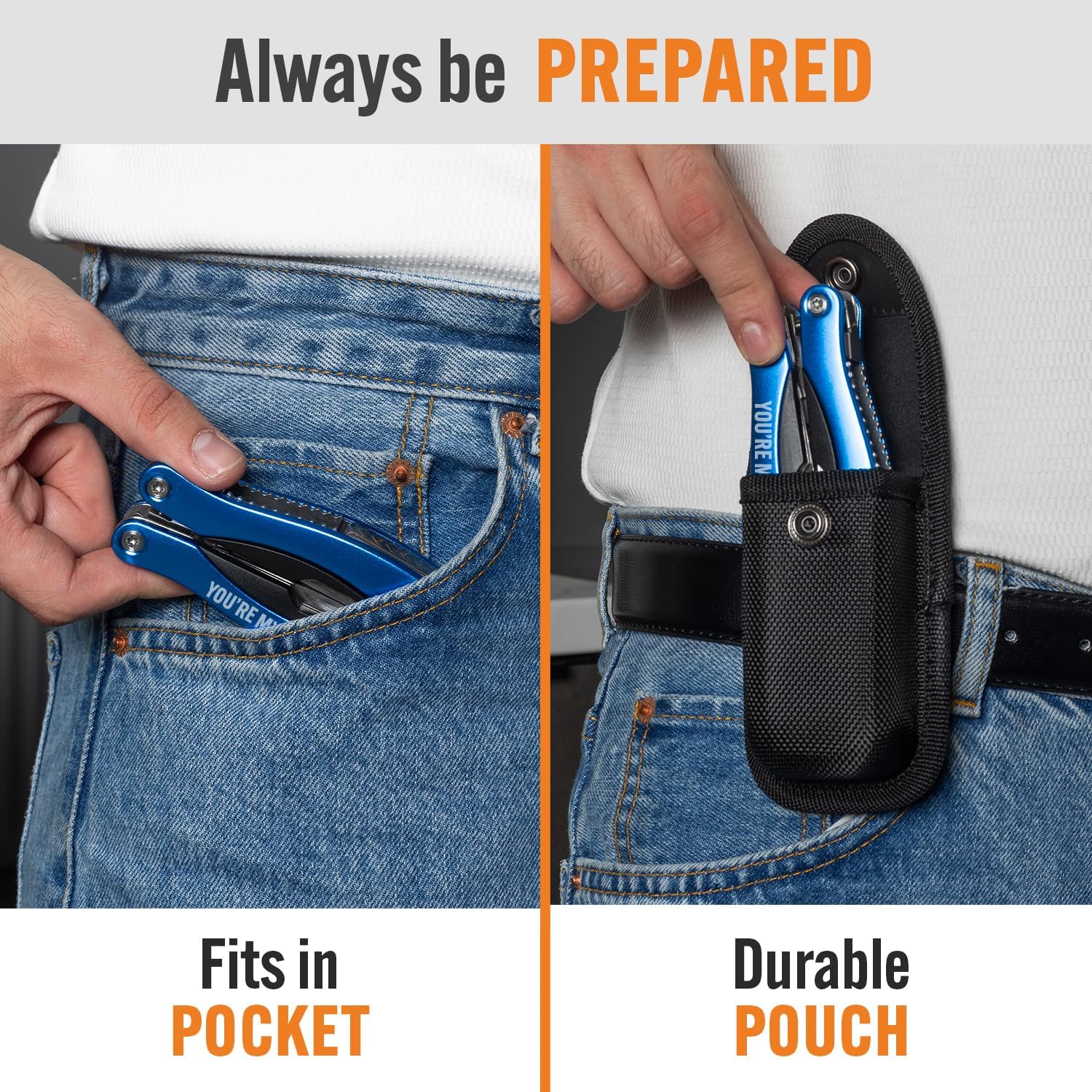 YOU ARE MY HERO Engraved 15-in-1 Multitool & Keychain Set, Stainless Steel Locking EDC Gear, Practical Gifts for Men