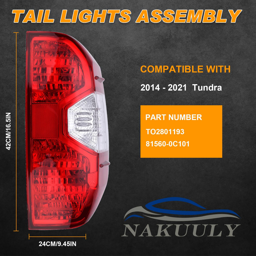 Tail Light Compatible With Toyota Tundra 2014-2021 Right Side Taillight
