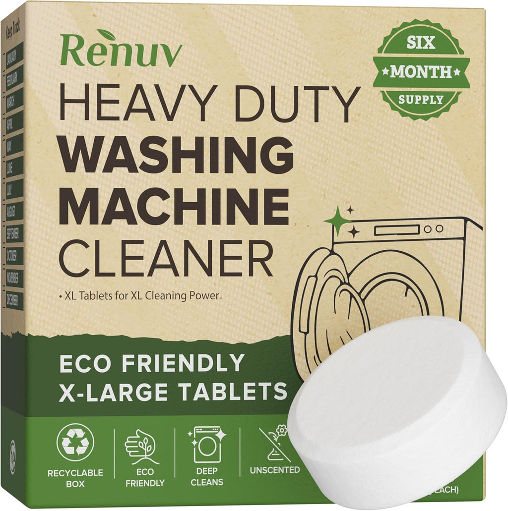 Heavy Duty Washing Machine Cleaner & Descaler & Deodorizer Tablets
