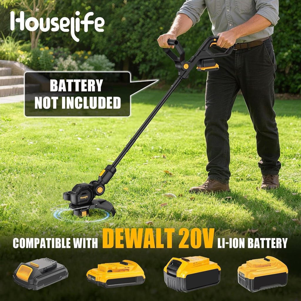 3-in-1 Cordless Weed Eater Compatible with DEWALT 20V Max Battery,Tool Only | 12 Inch String Trimmer with Auto Line
