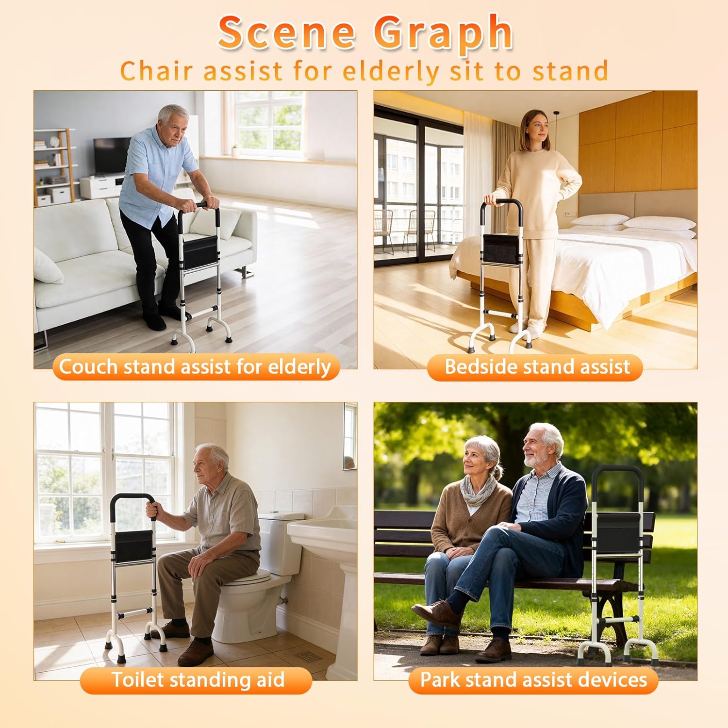 Stand Assist Aid for Elderly Chair Couch Standing Aids and Supports Hip Knee Surgery Recovery Aid Adjustable,Mobility