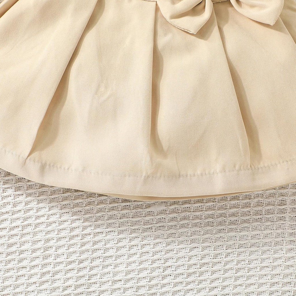 Newborn Baby Girls' Uniform Bow Pleated Skort Summer Casual Cute Y2k Skirts | Newborn Baby Uniform Bow Pleated Skort