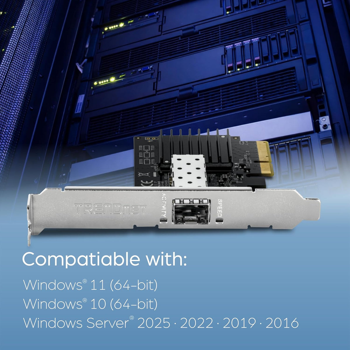TRENDnet 10 Gigabit PCIe SFP+ Network Adapter, TEG-10GECSFP