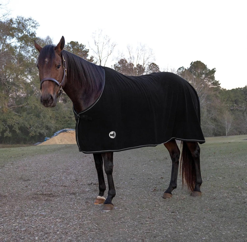 Elite Fleece Cooler Blanket for Horses, 75" – Contoured Moisture Wicking Horse Cooler, Lightweight Breathable Fleece