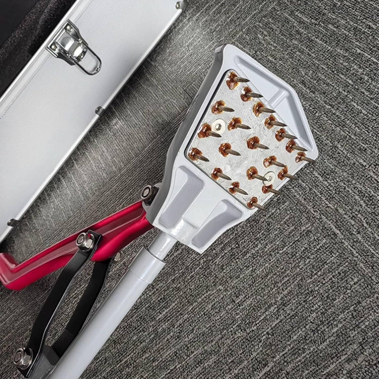 Carpet Stretcher Tool with Telescoping Handle and Padded Base - Kneeless Knee Kicker for Professional Carpet