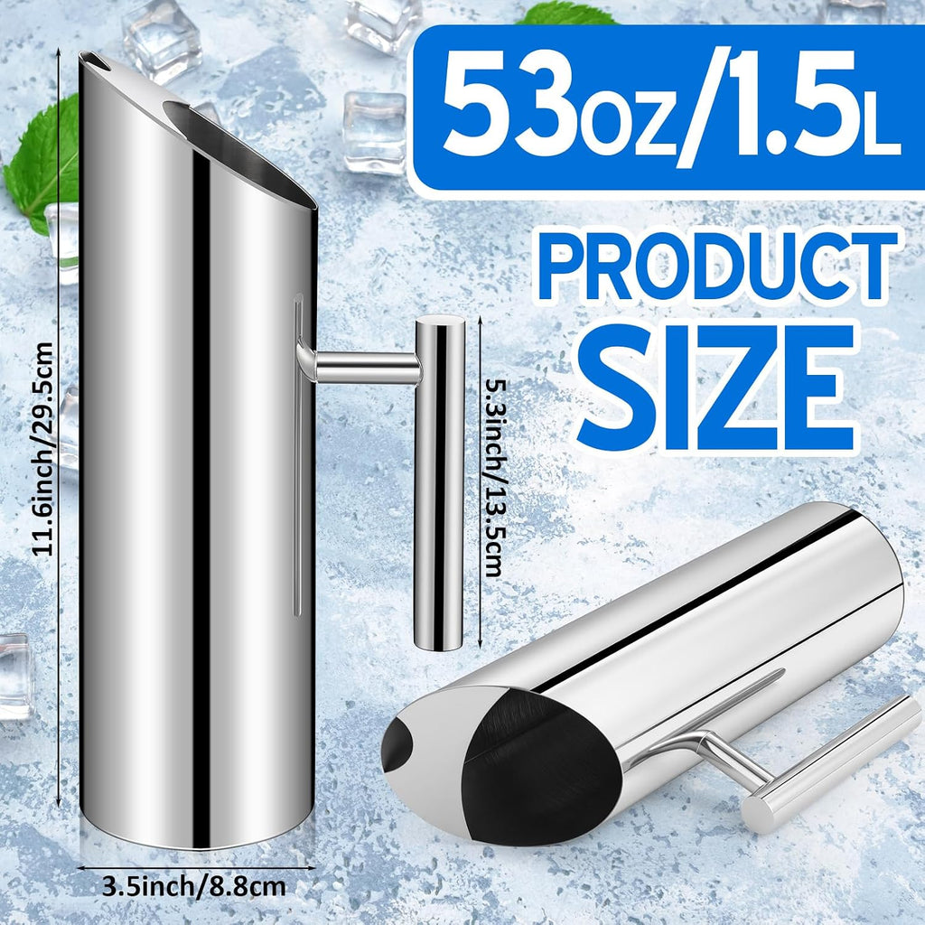 3 Pack 53oz/1.5l Stainless Steel Water Pitcher