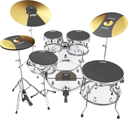 SoundOff Drum Mute Pad Set Rock, 8-Pack | Evans SoundOff mutes reduce drum volume, preserve realistic feel, protect