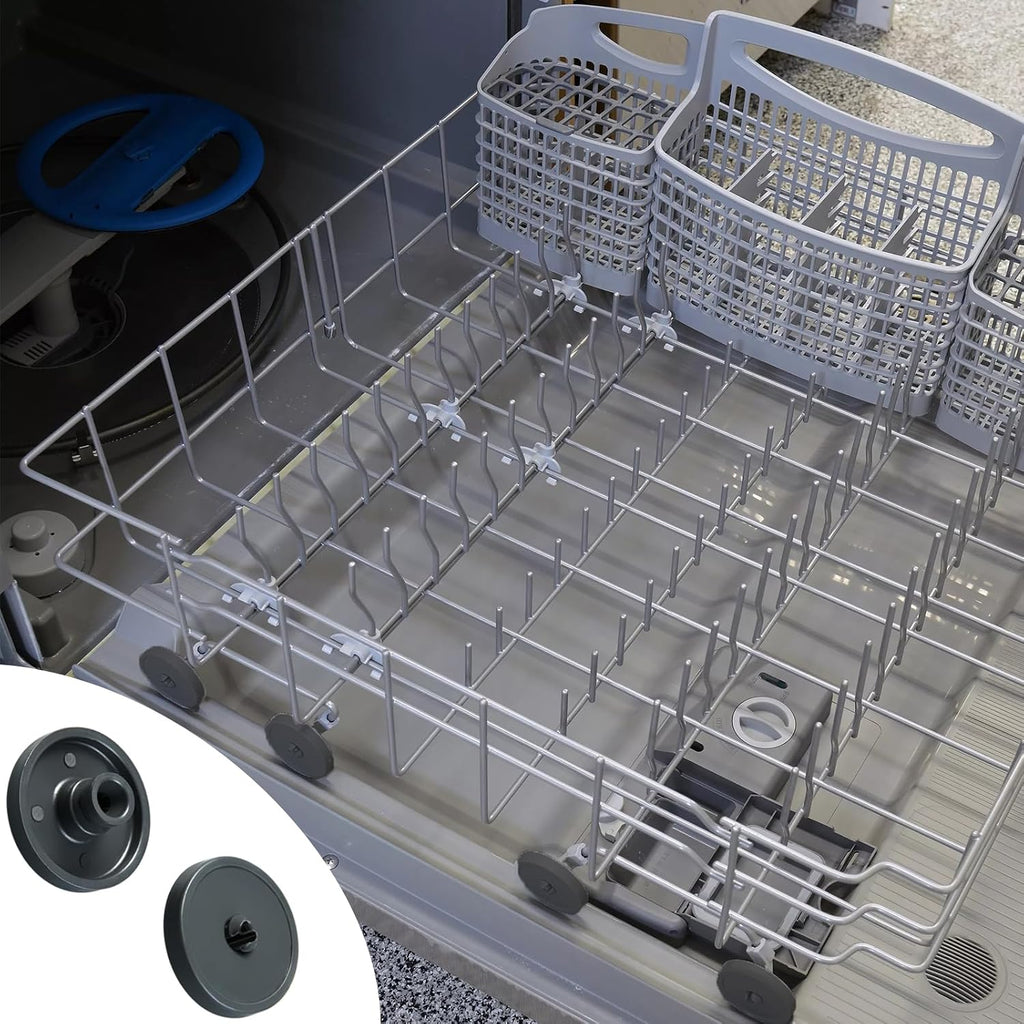 Allstare 5304532229 Dishwasher Lower Rack Wheels Replacement Parts for Frigidaire Dishwasher Parts Kenmore Lower Dishrack Assembly Wheels Dishwasher Dishrack Rollers Bottom Rack Wheels 8 Pcs
