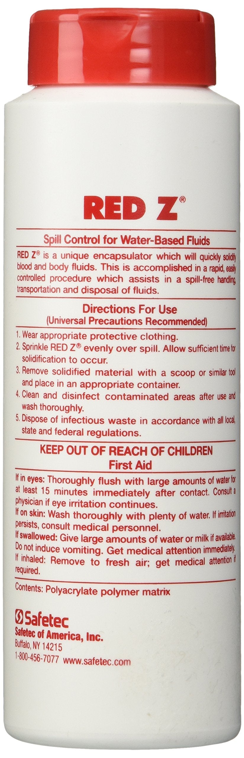 Red Z Spill Control Solidifier 5oz. Shaker Top Bottle