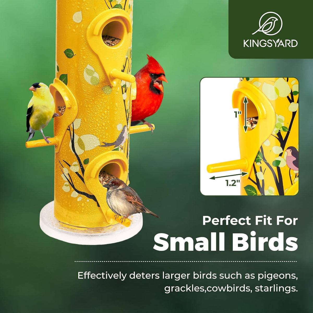 Metal Bird Feeders for Outdoors Hanging, Tube Bird Feeder