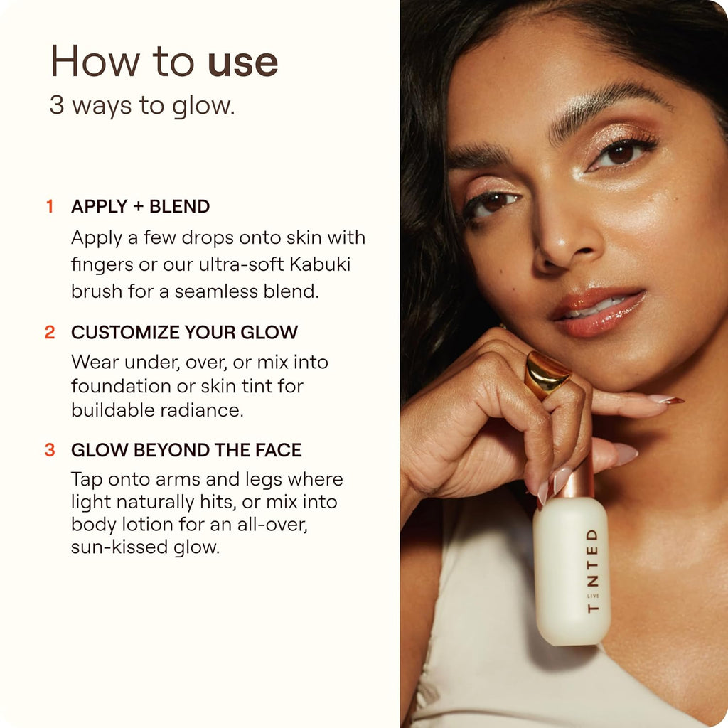 Hueglow Mini Liquid Highlighter Drops Serum - Dawn, 0.46 oz