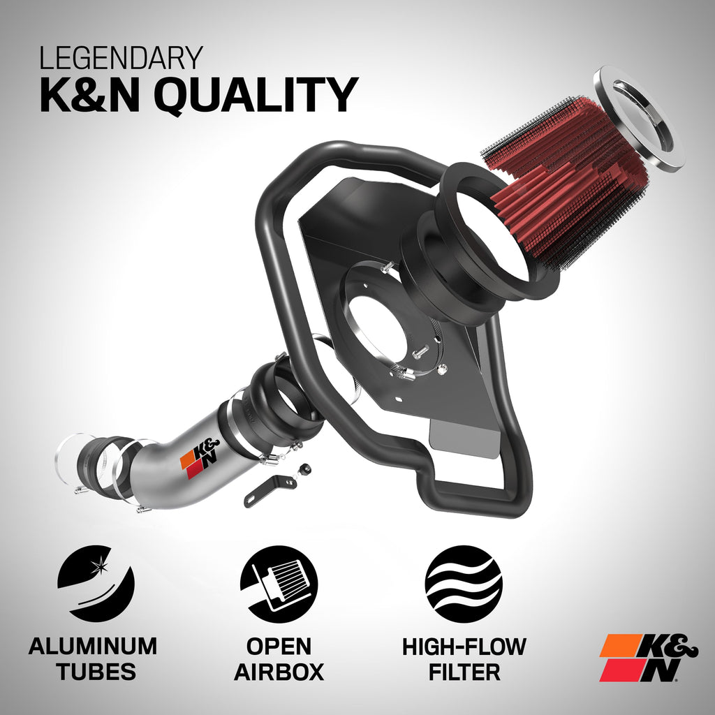 K&N Cold Air Intake System: High-Flow Air Filter, 69-1013TS