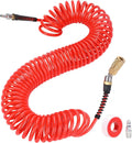 Hromee 1/4 in x 30 ft Polyurethane Recoil Air Hose