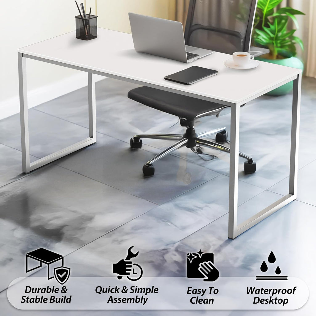 Mission 55-Inch Home Office Computer Desk, White