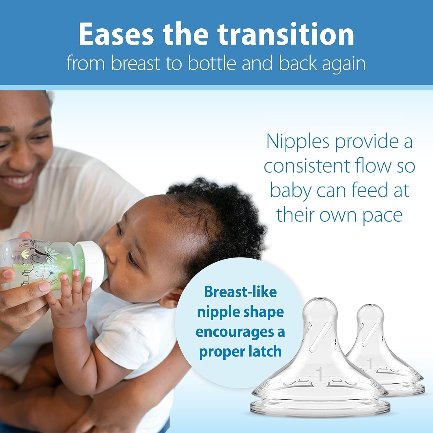 Anti-Colic Options+ Wide-Neck Baby Bottle Designer Edition Bottles, Jungle Decos, 5 oz/150 mL, Level 1 Nipple, 0m+