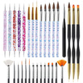 31pcs Nail Art Brushes Tools Set Dotting Tools for Gel Polish