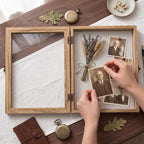 Large Shadow Box 13x16 Display Case Wood Picture Frame Carbonized