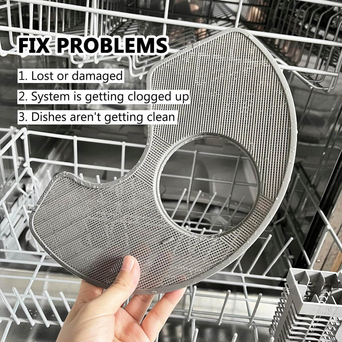 WPW10463906 Dishwasher Filter Replacement 2PCS