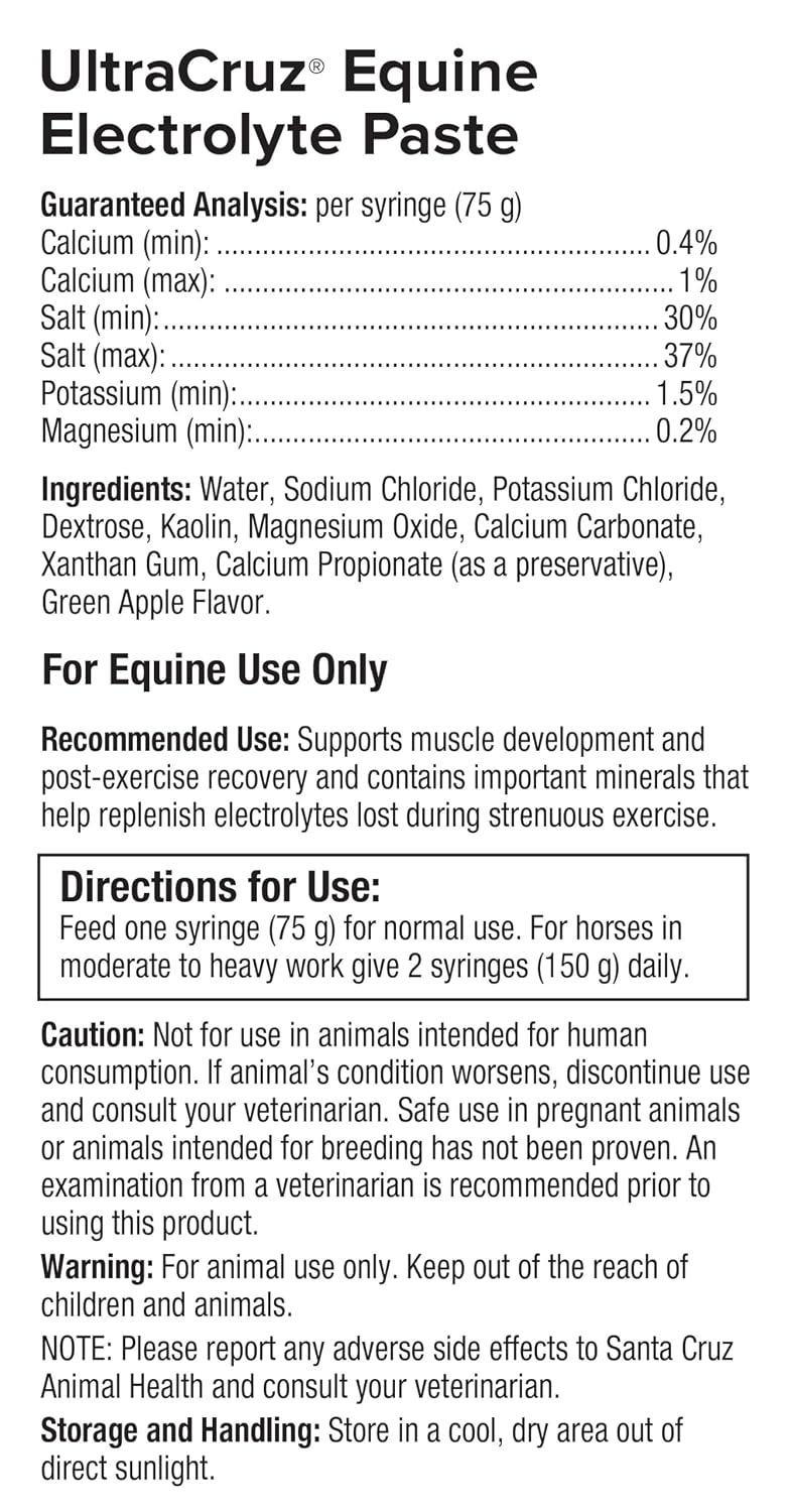 sc-516041 Equine Electrolyte Supplement for Horses, 60 ml, Paste
