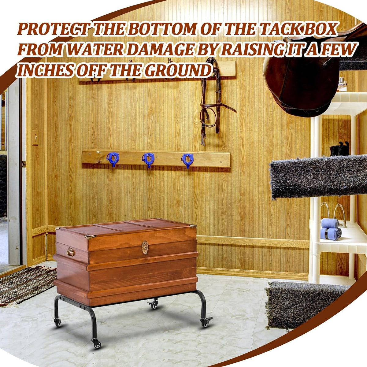 Tack Trunk Stands for Horses, 1" Metal Tubing, 200lbs Load Capacity