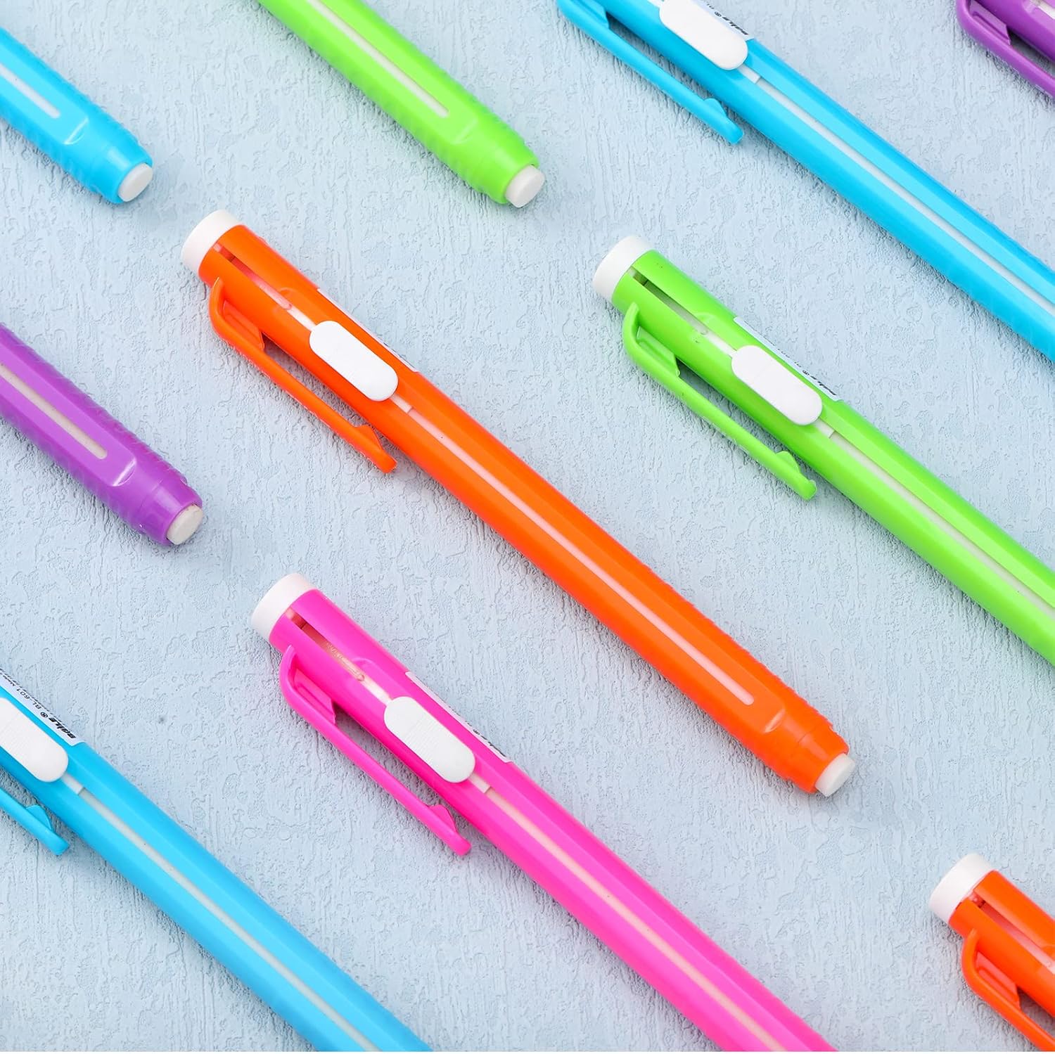 30 Pcs Retractable Mechanical Eraser Pen, School Pen-Style Erasers Pencil Click Bulk for School Office Painting