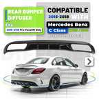 JMTAAT Bumper Diffuser Compatible with 2015-2019 Benz C Class W205/C300