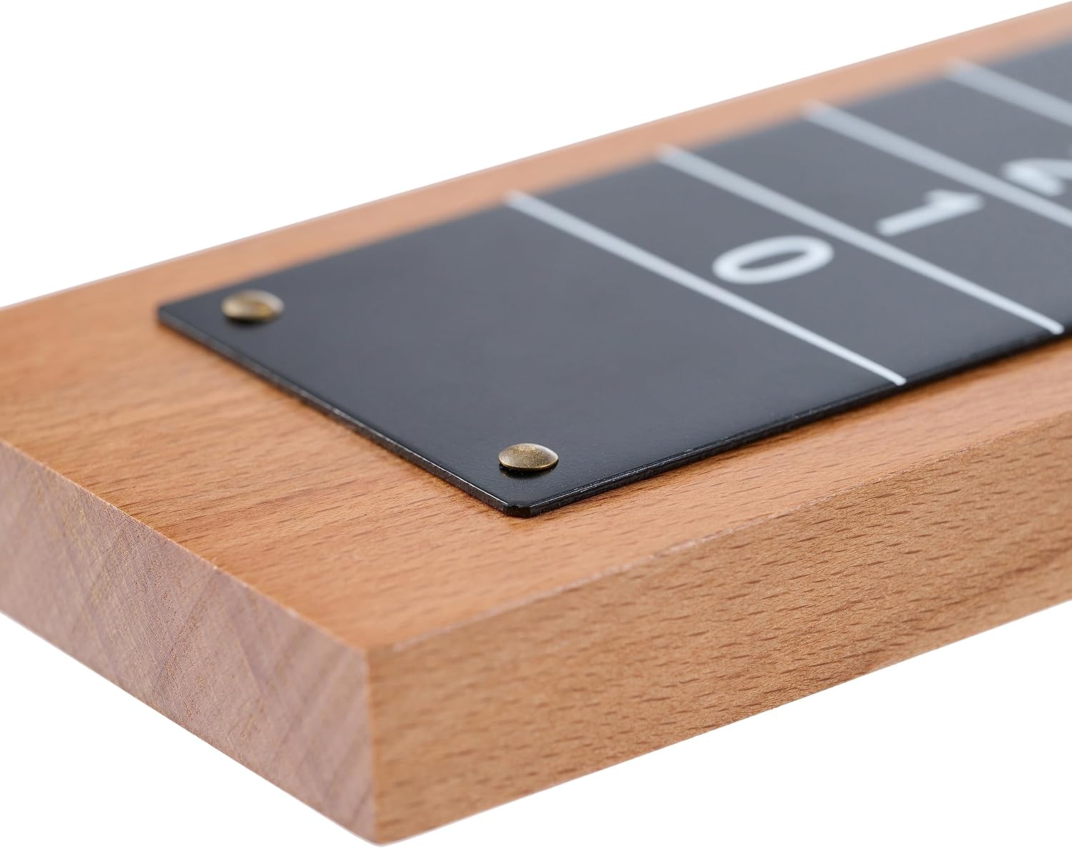 Steel Scoreboard Nailed on a Beech Board with Magnetic Score Keepers for Cornhole and Other Games (17" H x 2.75" W)