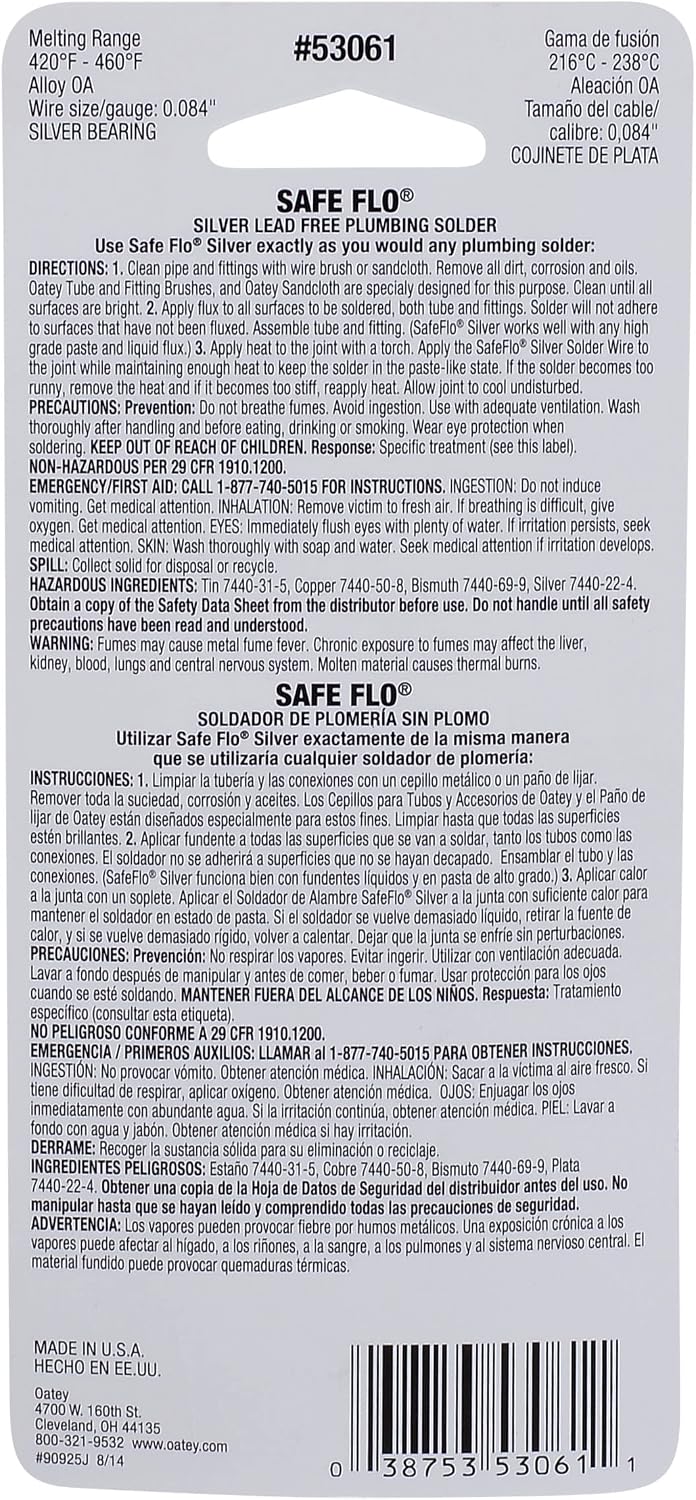 Safe-Flo Silver Wire Solder - Carded