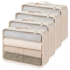 4 Pcs XL Packing Cube for Travel Luggage,Simple,Beige