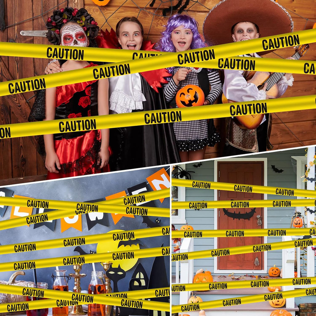 10 Rolls 3 Inch X 1000 Feet Caution Tape Waterproof,Yellow,Caution | Safety Warning for Danger Hazardous Area, Bulk