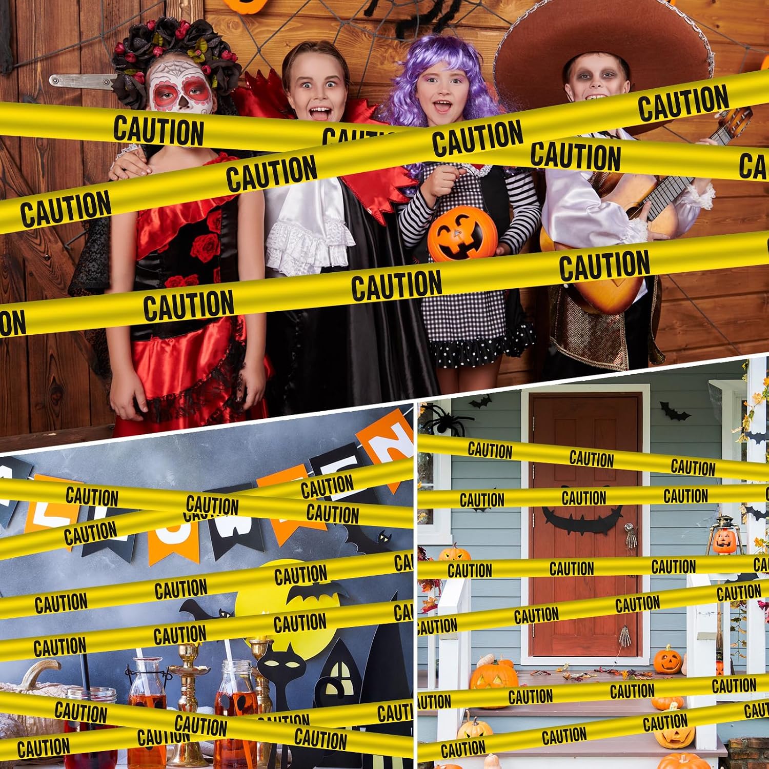 10 Rolls 3 Inch X 1000 Feet Caution Tape Waterproof,Yellow,Caution | Safety Warning for Danger Hazardous Area, Bulk
